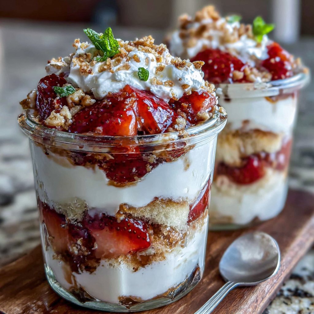 Chilled Strawberry Cloud Parfait