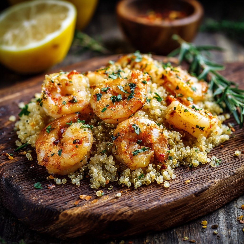 Garlic Lemon Shrimp & Quinoa