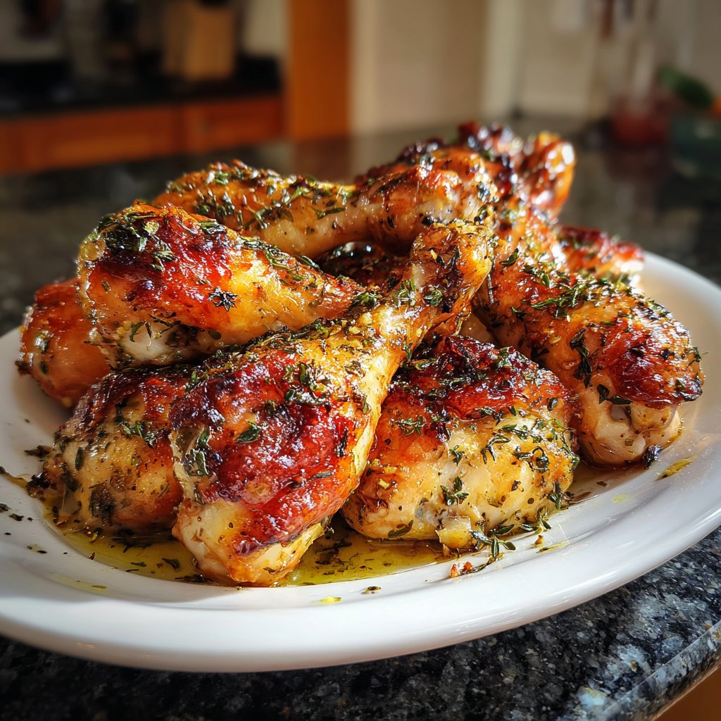 Lemon Thyme Roasted Chicken Drumsticks