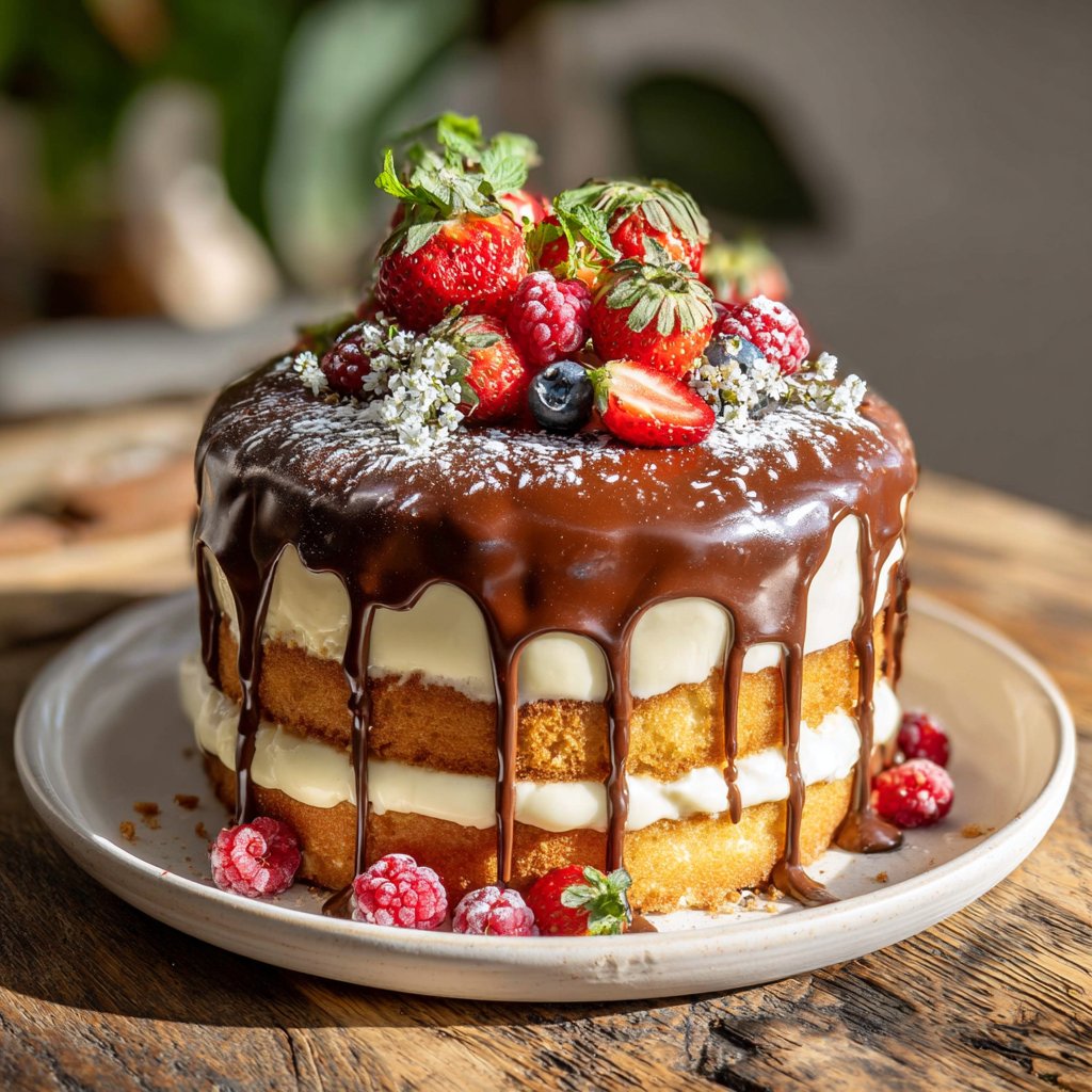 Number Eighteen Drip Cake