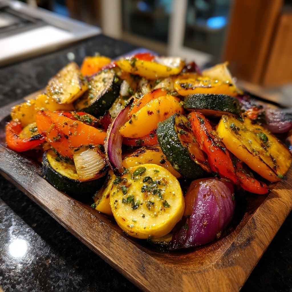 Healthy Lemon Herb Grilled Veggies