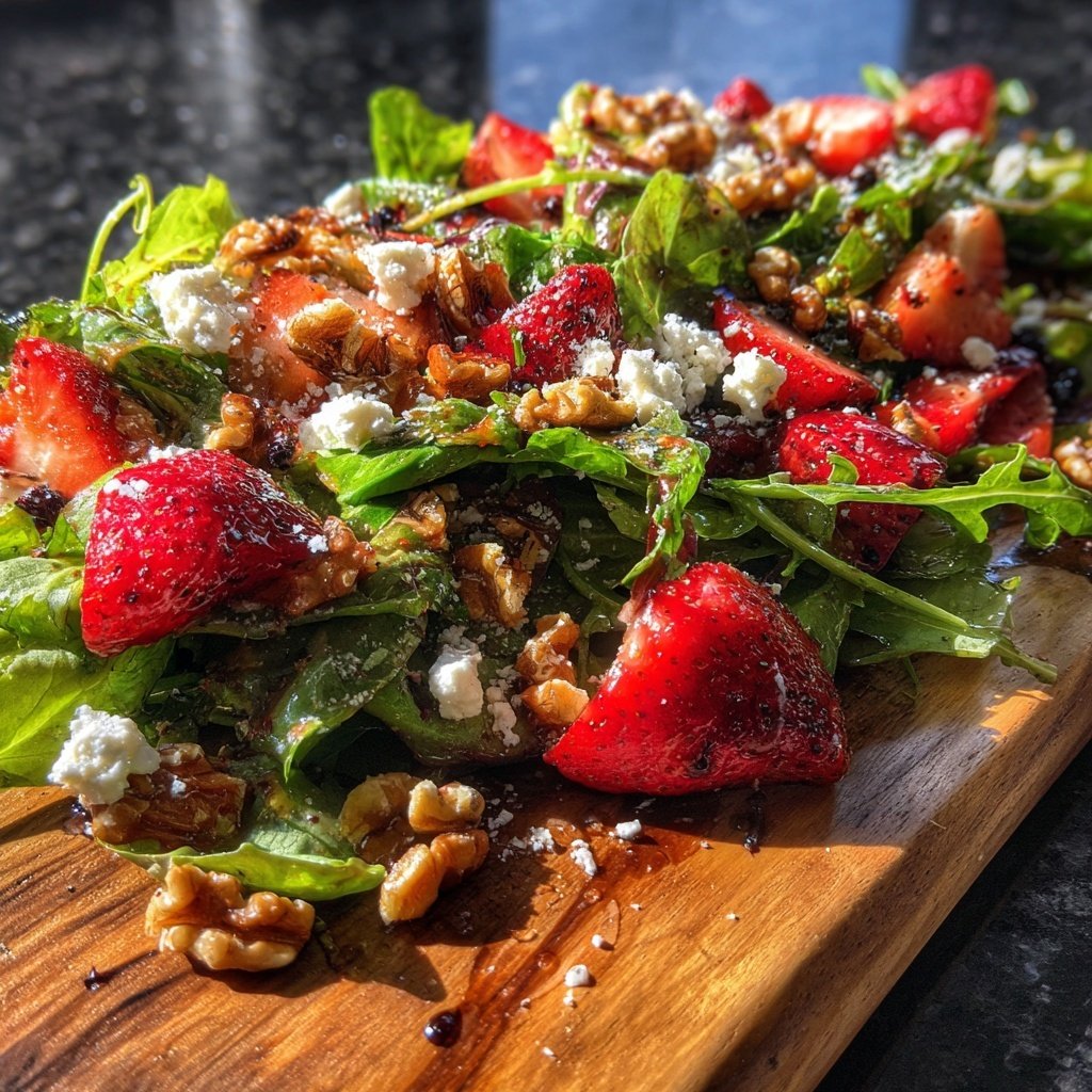 Strawberry Walnut Salad with Cheese
