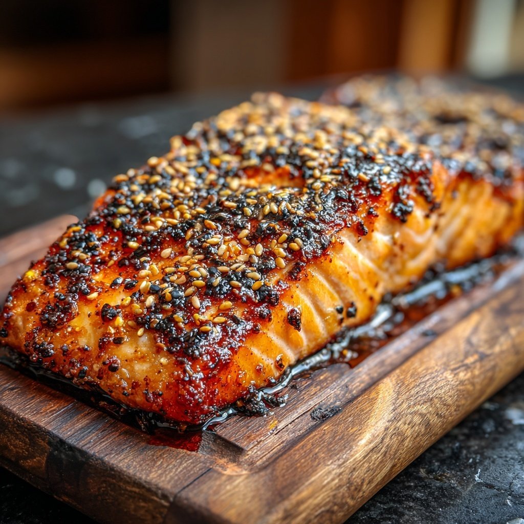 Grilled Salmon with Sesame Seeds